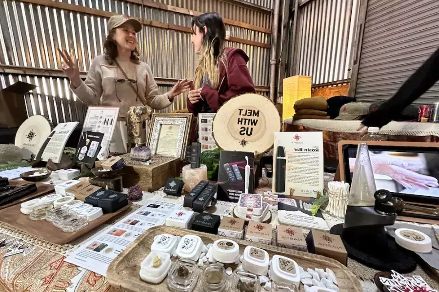 Vendors selling hash products at SF hash Week